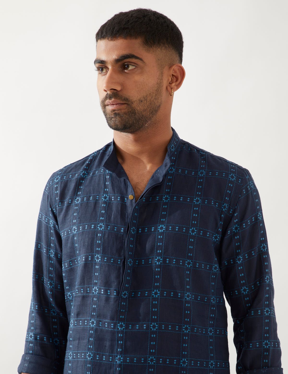 KENT REGAL KURTA - NAVY - image 2