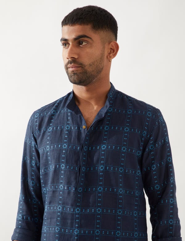 SON OF A NOBLE - SNOB — KENT REGAL KURTA - NAVY
