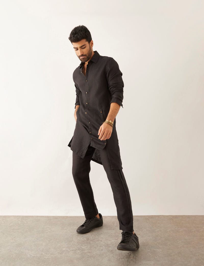 ZEND KURTA SET - BLACK
