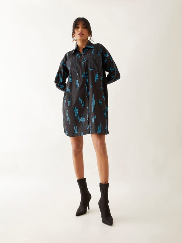 SON OF A NOBLE - SNOB — ROONIE DRESS - BLACK