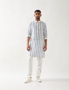 BLAKE CATKIN KURTA SET - WHITE view 1