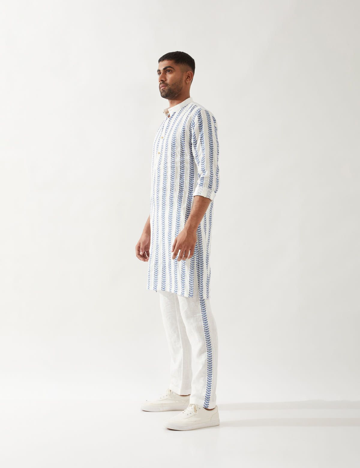BLAKE CATKIN KURTA SET - WHITE - image 2
