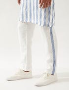BLAKE CATKIN KURTA SET - WHITE view 7