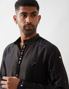 ALAN KURTA SET - BLACK view 2