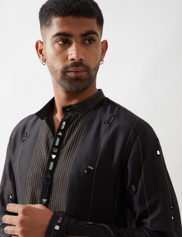SON OF A NOBLE - SNOB — ALAN KURTA SET - BLACK