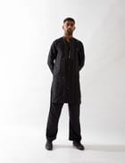 ALAN KURTA SET - BLACK view 5