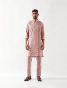 ZAKE BARBED KURTA SET - PINK view 1