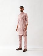 ZAKE BARBED KURTA SET - PINK view 2