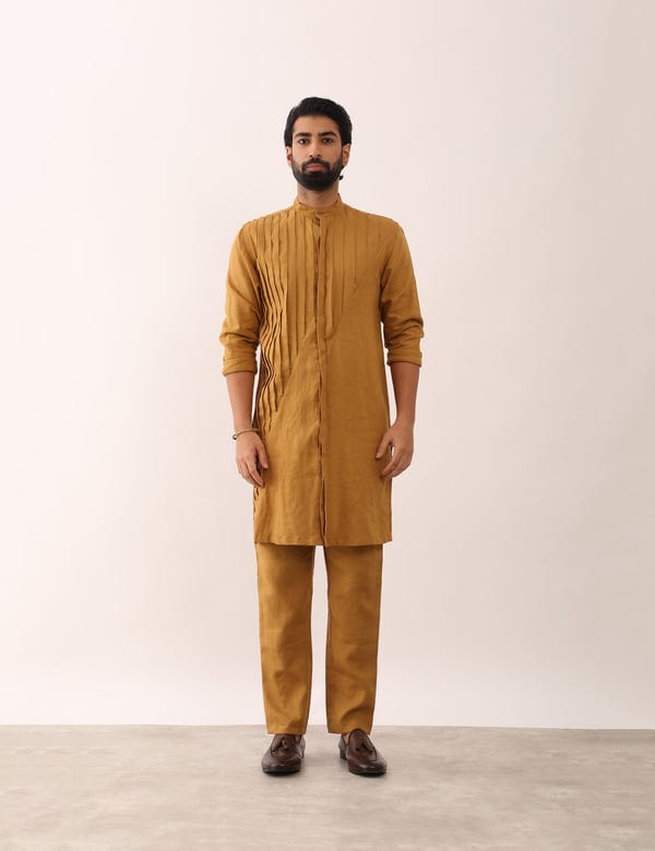 SON OF A NOBLE - SNOB — AARAV KURTA - MUSTARD