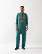 KEV KURTA SET - EMERALD view 1