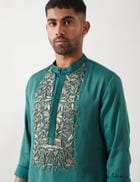 KEV KURTA SET - EMERALD view 2
