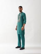KEV KURTA SET - EMERALD view 3