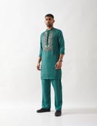 KEV KURTA SET - EMERALD view 5