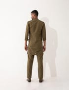 ZANDER CHECKER KURTA - BROWN view 4