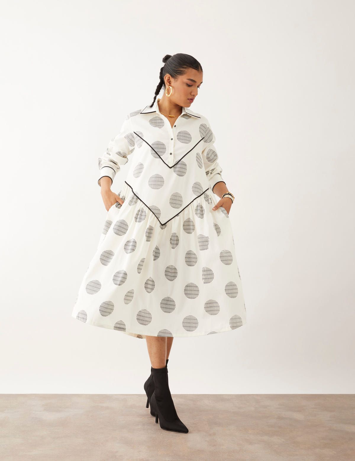 NESSA DRESS - OFF WHITE - image 1