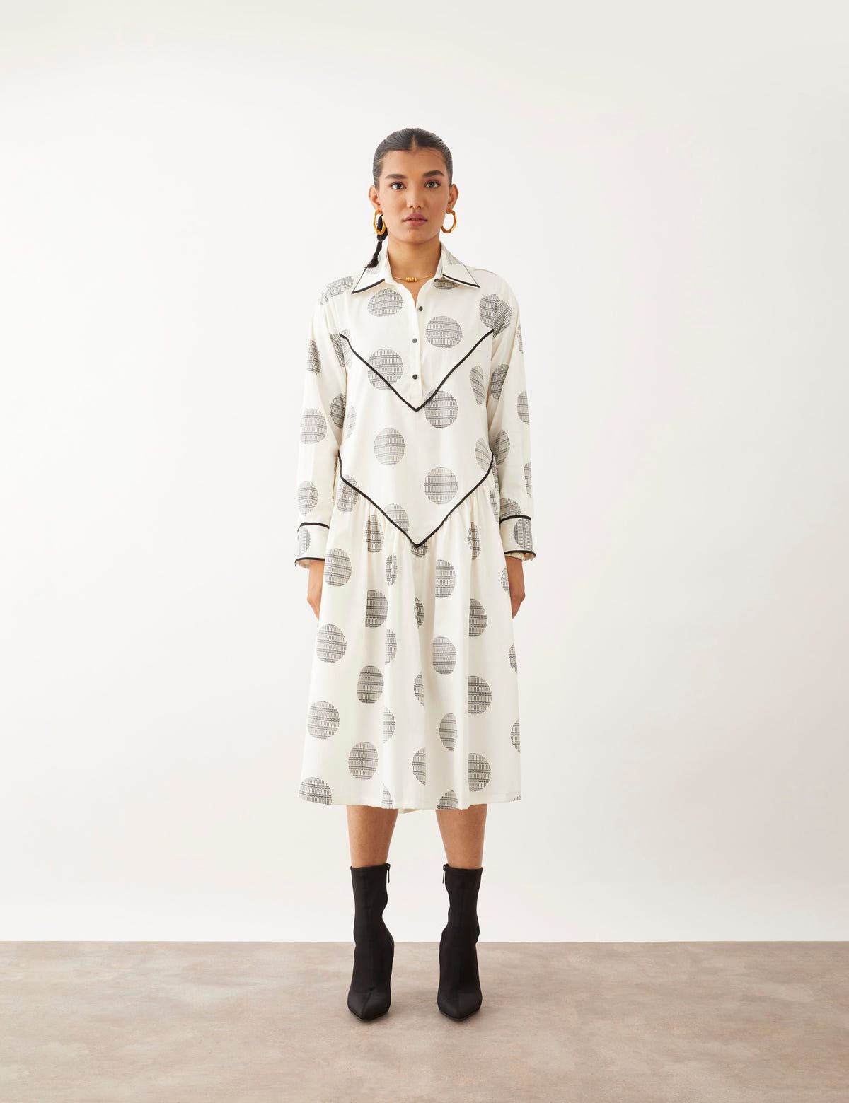 NESSA DRESS - OFF WHITE - image 2