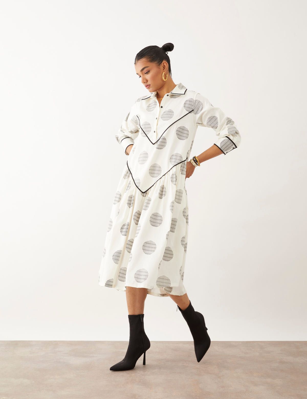 NESSA DRESS - OFF WHITE - image 5