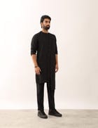 AYUSH KURTA  - BLACK view 3