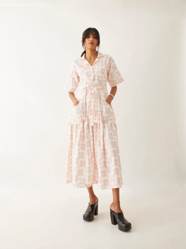 SON OF A NOBLE - SNOB — TAHITI DRESS - OFF WHITE