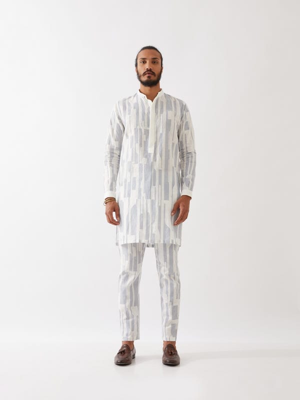 SON OF A NOBLE - SNOB — VINCENT SPACES KURTA - WHITE