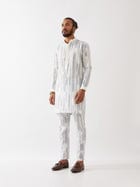 VINCENT SPACES KURTA - WHITE view 3