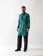 ZANE FARM KURTA SET - EMERALD view 5