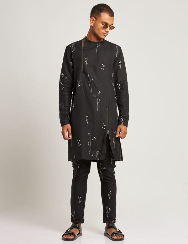 SON OF A NOBLE - SNOB — IVY KURTA BOTANY - BLACK