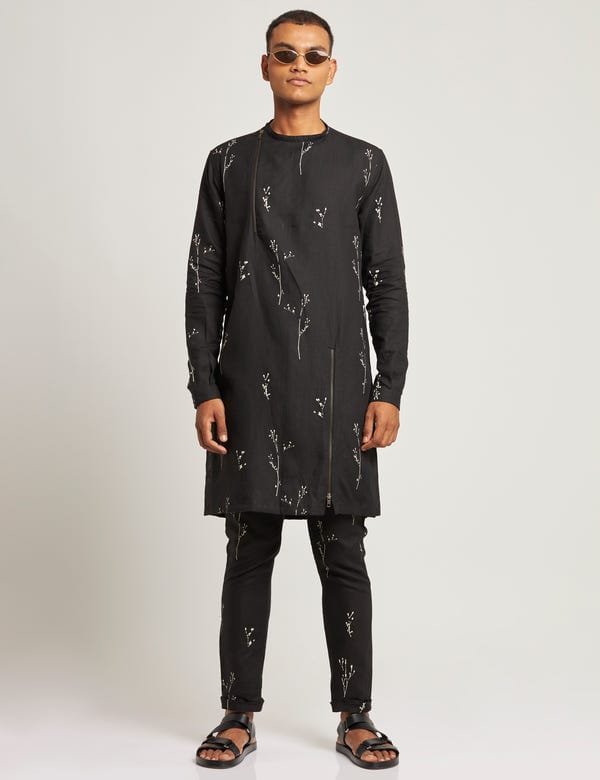 SON OF A NOBLE - SNOB — IVY KURTA BOTANY - BLACK