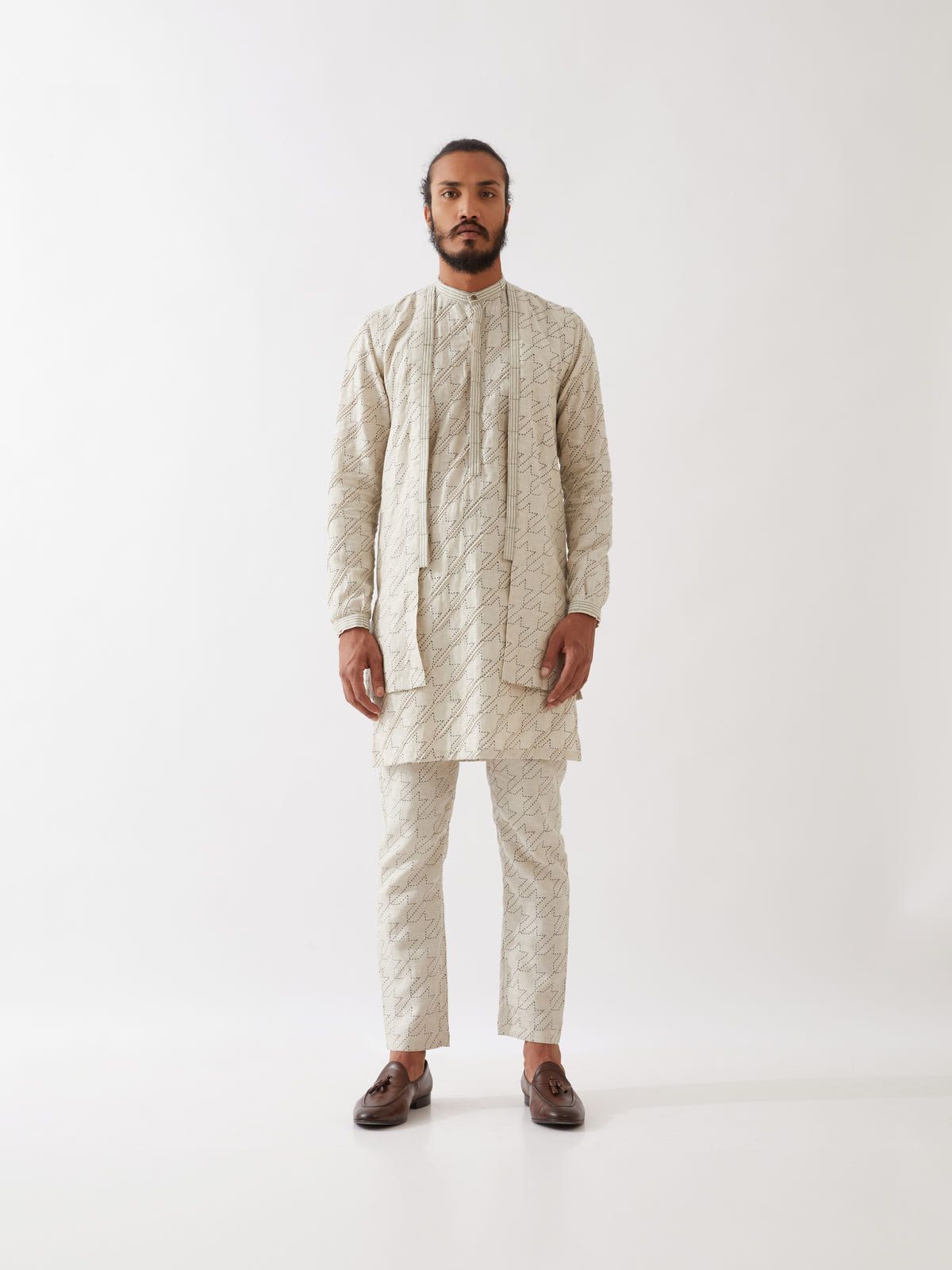 JUDE HOUNDSTOOTH BANDI LOOK - IVORY - image 2