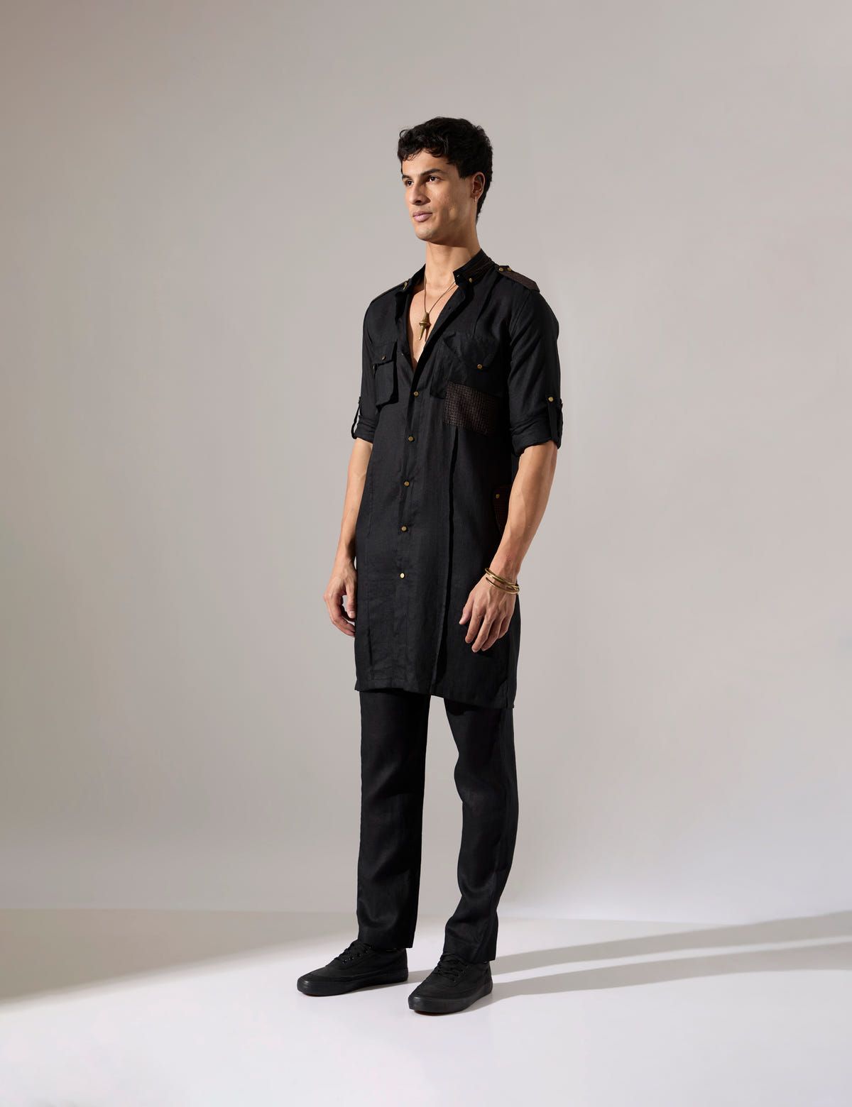 Aaron Kurta Set - Black - image 3