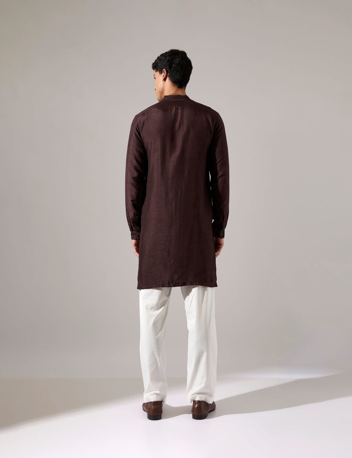 John Hand Embroidered Kurta Set - Brown - image 4