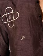 John Hand Embroidered Kurta Set - Brown view 6
