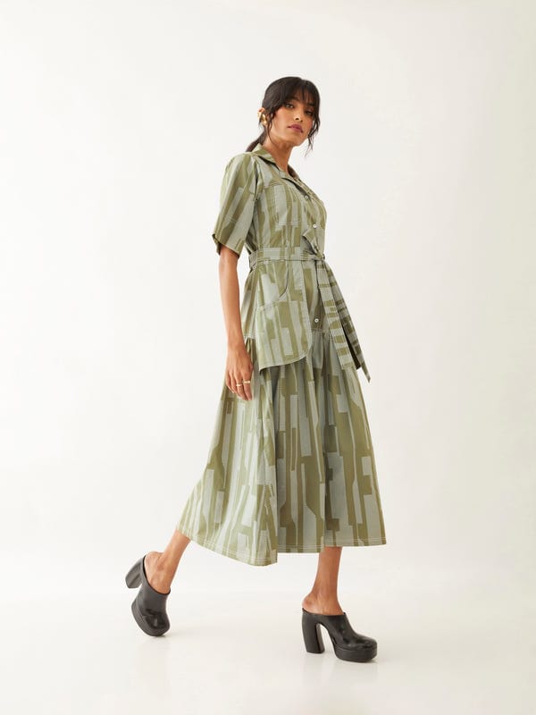 SON OF A NOBLE - SNOB — TAHITI DRESS - SAGE