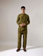 Caivs Kurta Set - Olive view 1