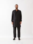 PAXTON SILK KURTA SET - BLACK view 1