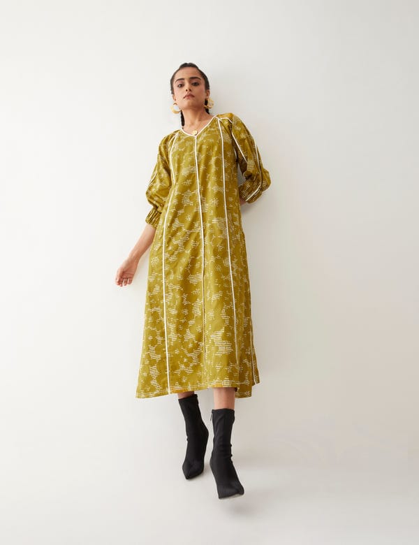 SON OF A NOBLE - SNOB — FRIDA DRESS - GOLD