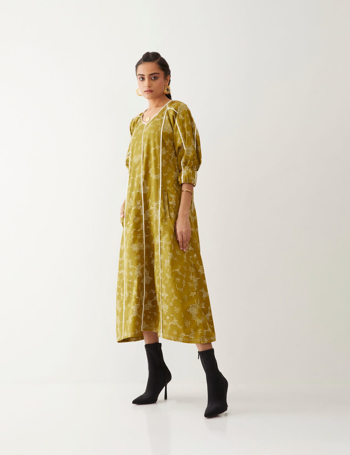 FRIDA DRESS - GOLD - image 2