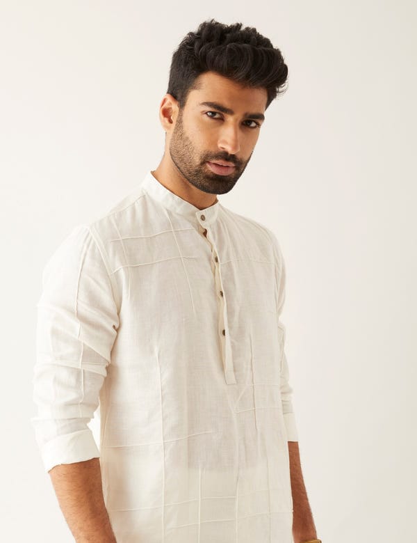 SON OF A NOBLE - SNOB — ISSA - KURTA - WHITE