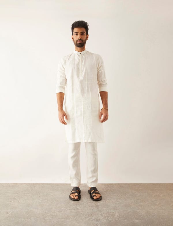 SON OF A NOBLE - SNOB — ISSA - KURTA - WHITE
