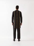AVERY SILK KURTA SET - BLACK view 3