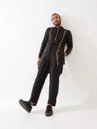 AVERY SILK KURTA SET - BLACK view 5