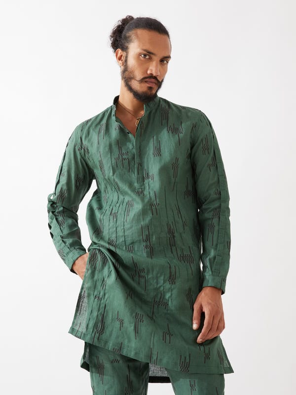 SON OF A NOBLE - SNOB — EMMETT CIRCUIT KURTA - GREEN