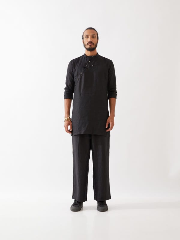 SON OF A NOBLE - SNOB — JACE KURTA SET - BLACK