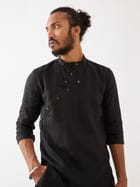 JACE KURTA SET - BLACK view 5