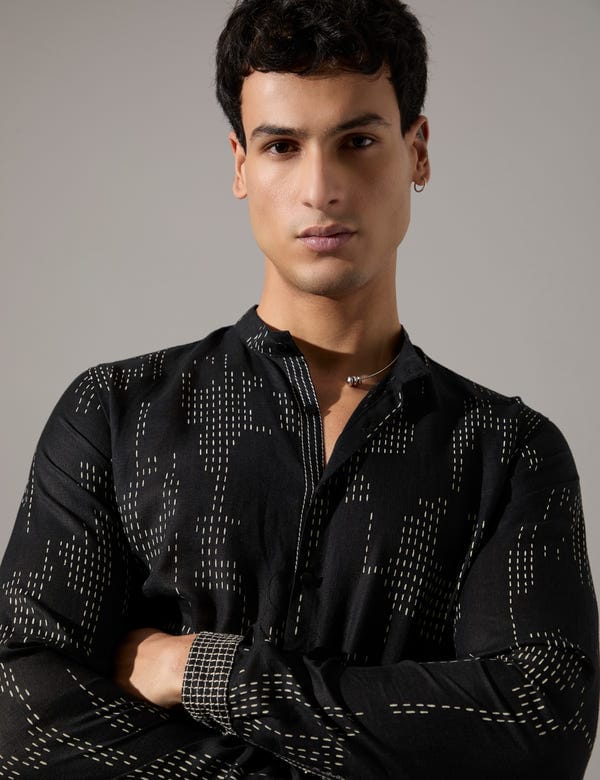 SON OF A NOBLE - SNOB — Francis Dash Kurta Set - Black