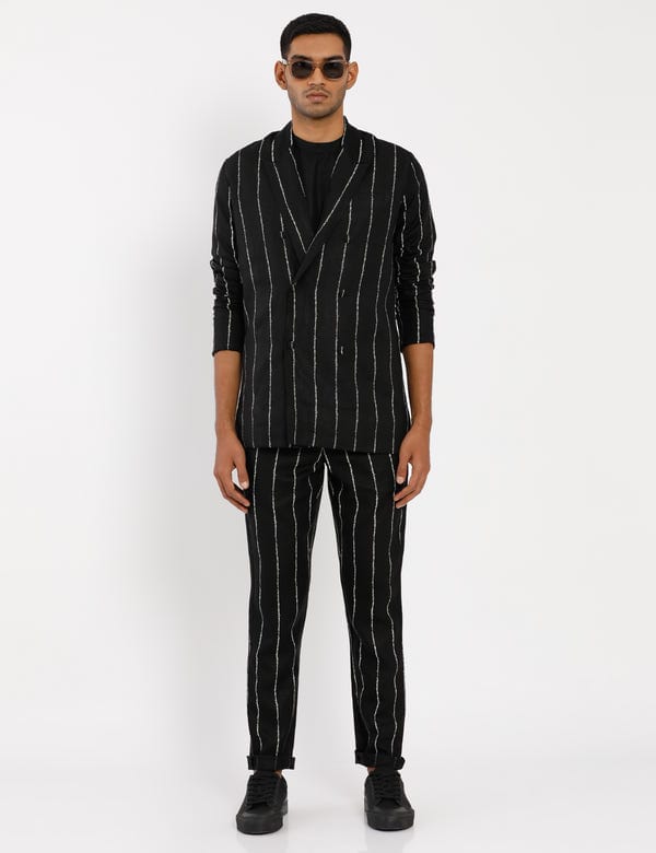 SON OF A NOBLE - SNOB — MADRAS BLAZER - BLACK