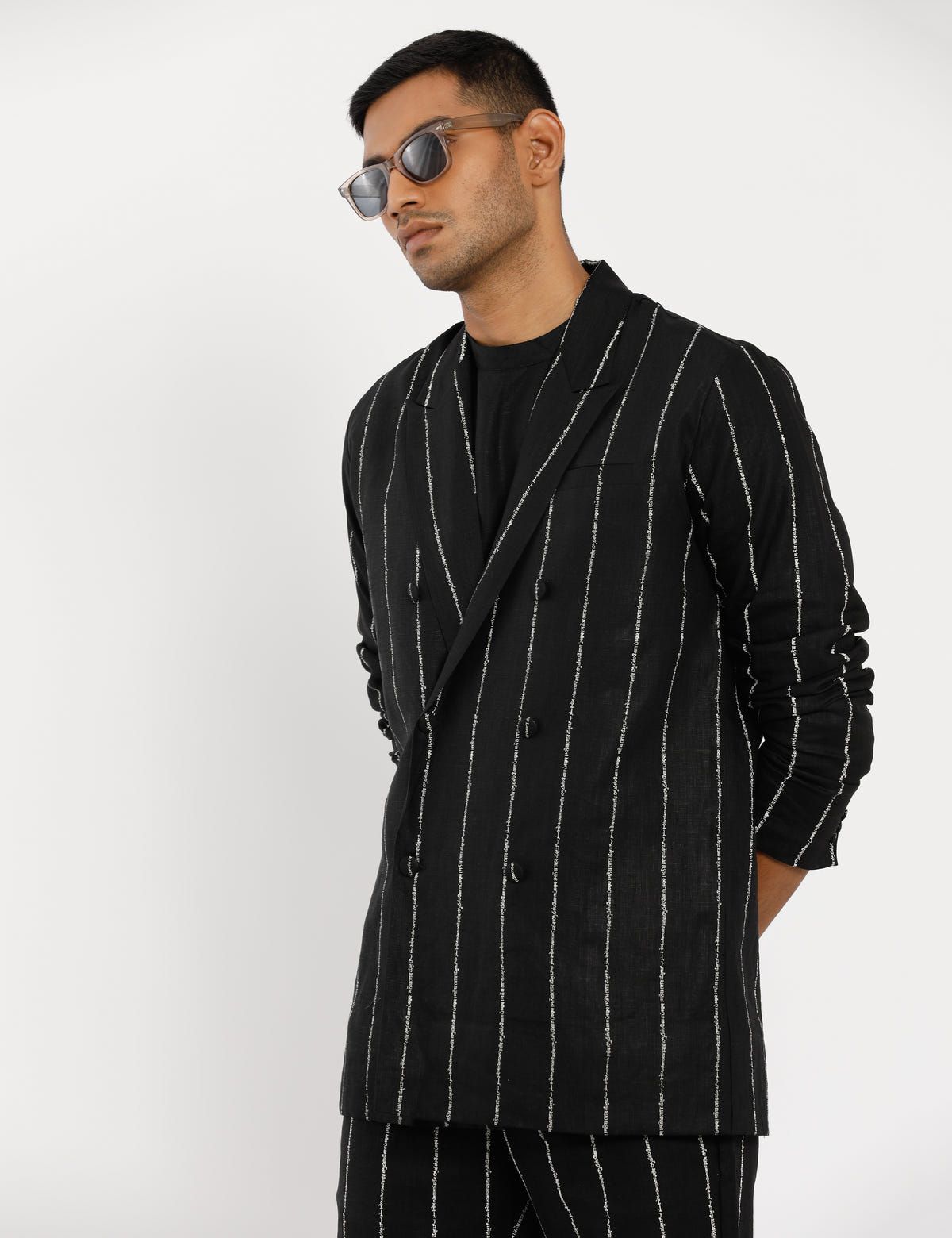 MADRAS BLAZER - BLACK - image 2