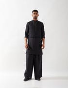 BENJAMIN KURTA SET - BLACK view 1