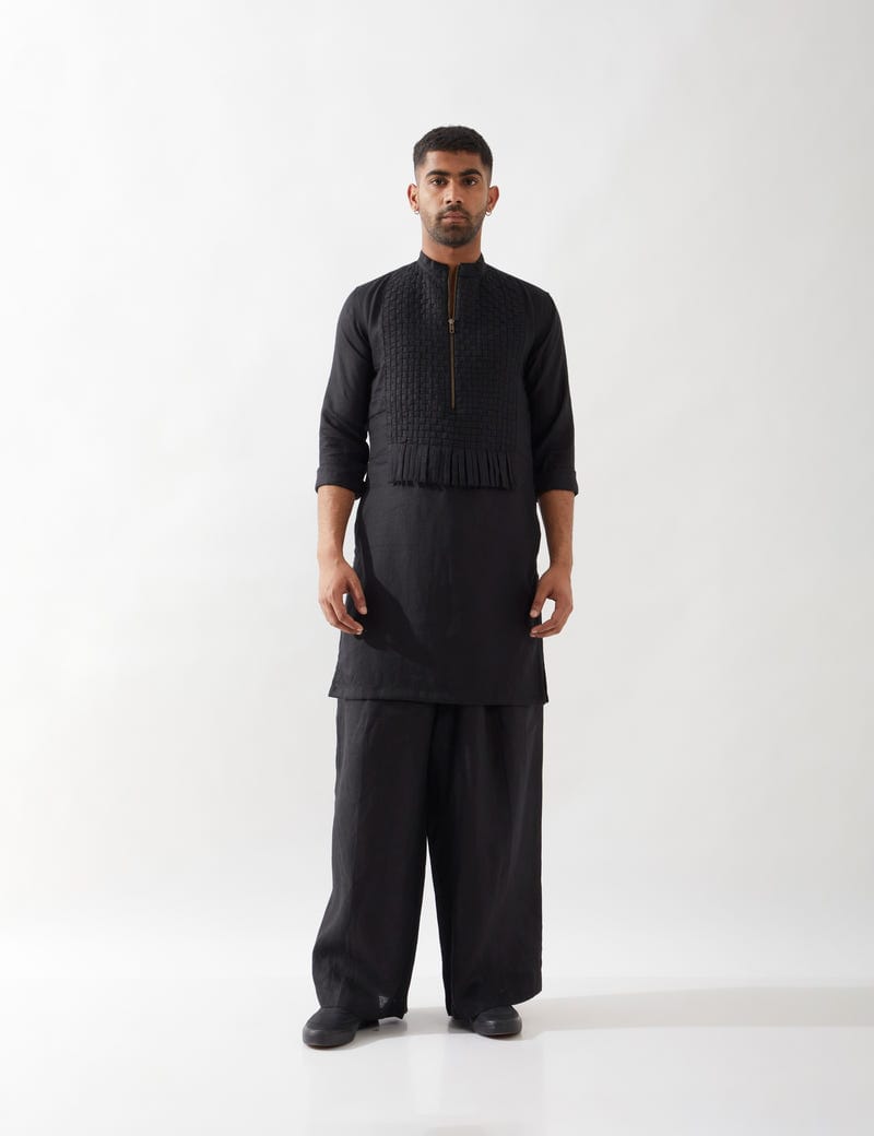 BENJAMIN KURTA SET - BLACK