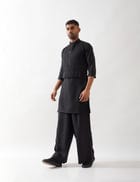 BENJAMIN KURTA SET - BLACK view 2